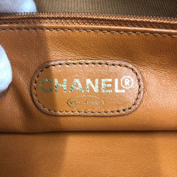 ai tdc 022465 06 Chanel Tote Bag Camel Leather Caviar Skin Brown