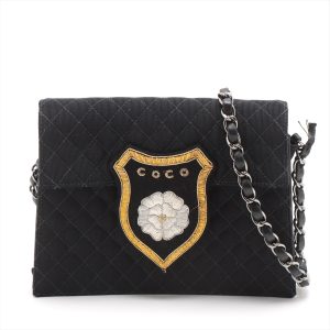 ap050876 0 Chanel Matelasse Chain Shoulder Bag Black