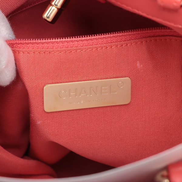 ap050963 9 Chanel Matelasse Lambskin 2Way Handbag Red Gold