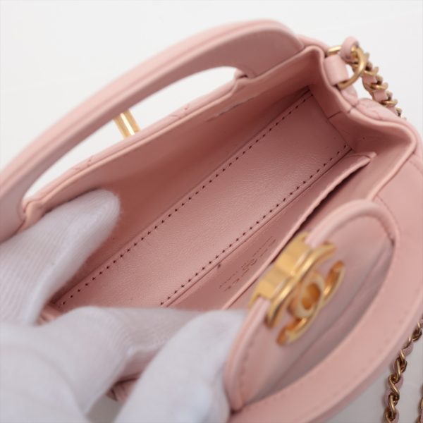 ap068960 7 Chanel Matelasse Lambskin Chain Shoulder Bag Pink Gold