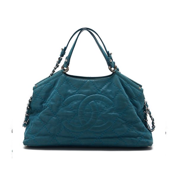 apyvxqlygblp6 1 Chanel Matelasse Wild Stitch Coco 2Way Sparkle Leather Emerald Green Silver