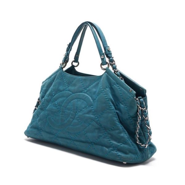 apyvxqlygblp6 2 Chanel Matelasse Wild Stitch Coco 2Way Sparkle Leather Emerald Green Silver