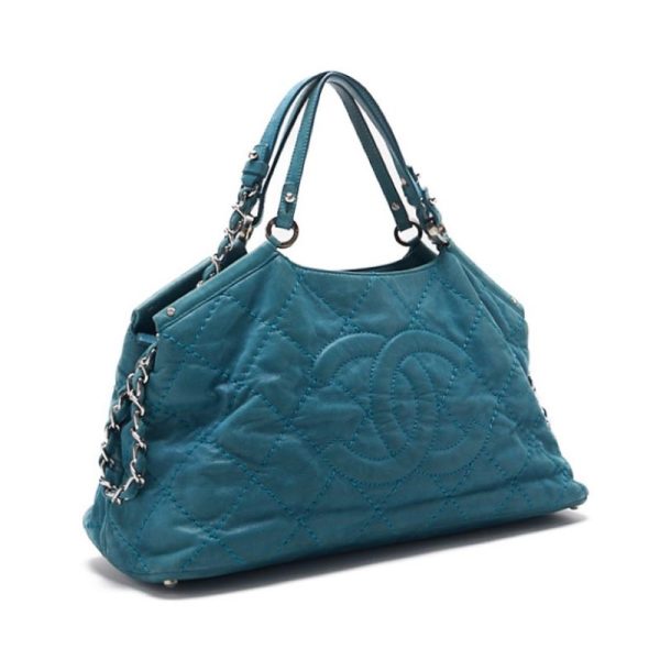 apyvxqlygblp6 3 Chanel Matelasse Wild Stitch Coco 2Way Sparkle Leather Emerald Green Silver