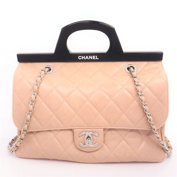 bag 19319 1 CHANEL 2WAY Shoulder Coco Mark CC Hardware Matelasse Silver