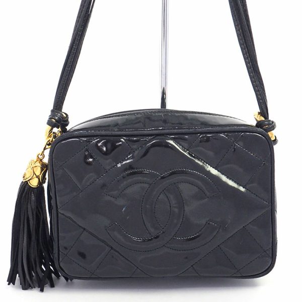 bag 19359 1 Chanel Cocomark CC Gold Hardware Vintage Fringe Tassel Matelasse Shoulder Bag