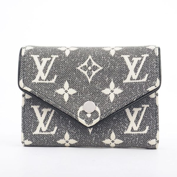 bag 19721 1 Louis Vuitton Portefeuille Victorine Monogram Jacquard Denim Bifold Wallet