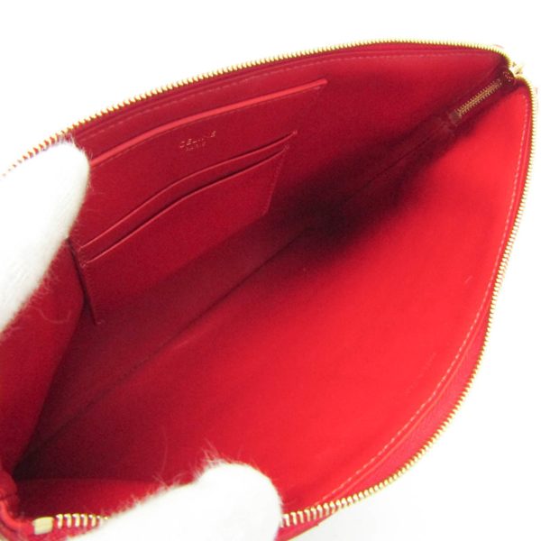 bf572441 3 Celine Charm Leather Clutch Bag Pouch Red