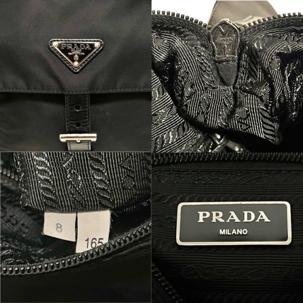 bh010 10 Prada Triangle Logo Shoulder Bag Crossbody Black