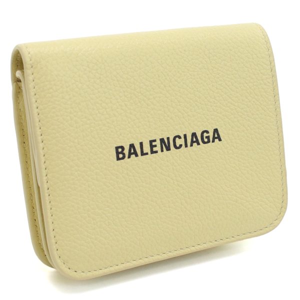 blc594216011 1 BALENCIAGA Bi Fold Wallet Leather Yellow