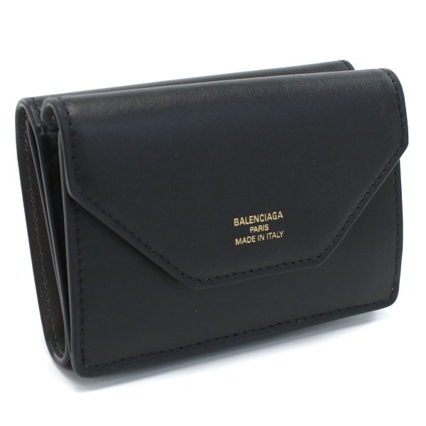 blc736730011 1 Balenciaga Trifold Wallet Leather Black