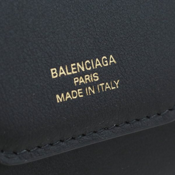 blc736730011 2 Balenciaga Trifold Wallet Leather Black