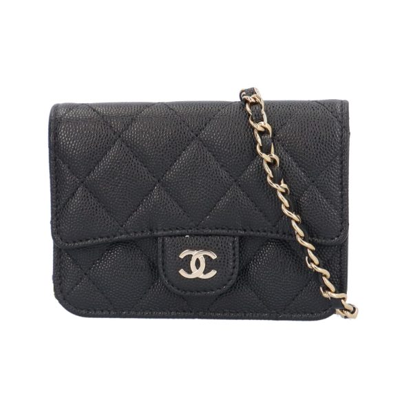 brb03690000000174 1 Chanel Matelasse Cocomark Shoulder Bag Caviar Skin Black