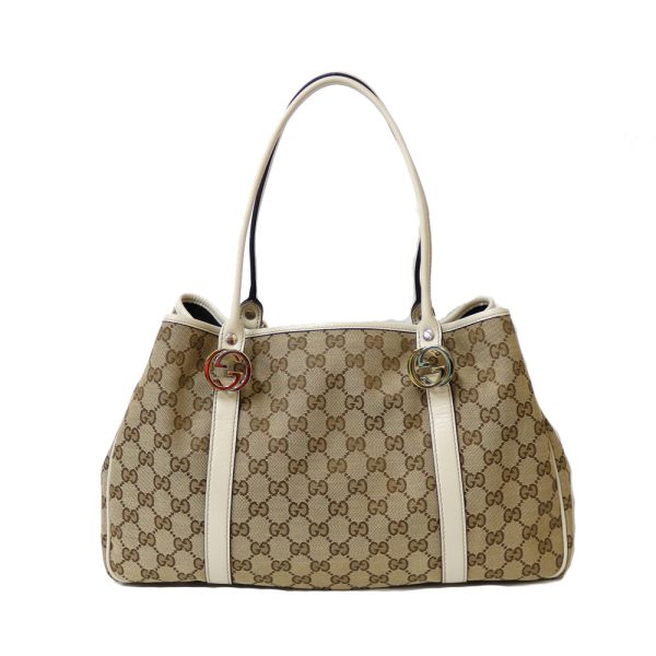 brb36009931 3 Gucci Cute GG Canvas Leather Shoulder Bag Beige