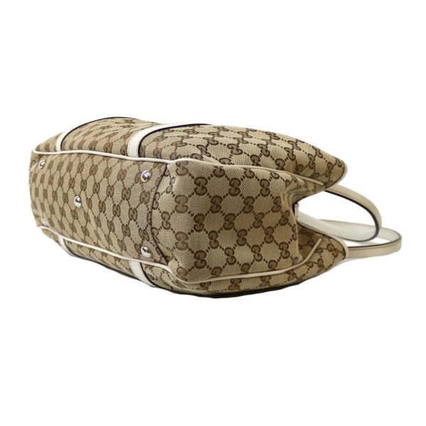 brb36009931 6 Gucci Cute GG Canvas Leather Shoulder Bag Beige