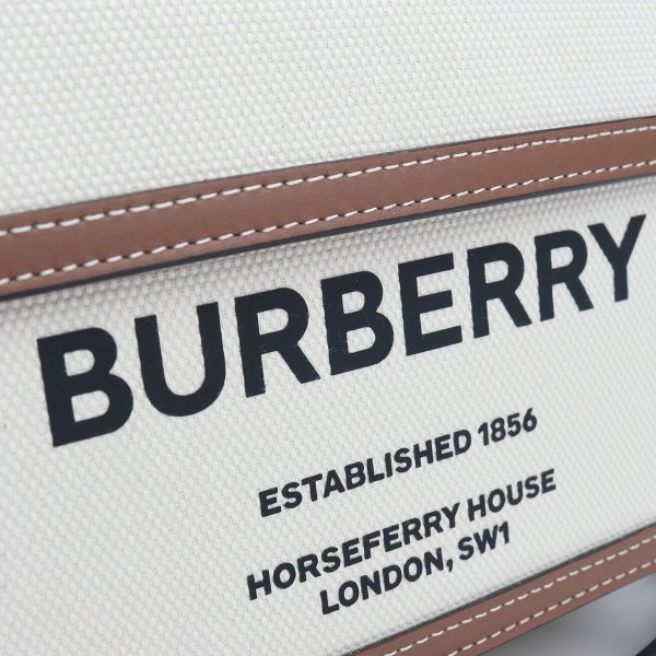 bur8039361011 2 BURBERRY Tote Bag Leather White