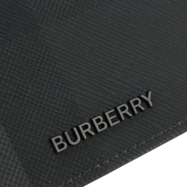 bur8070199011 2 BURBERRY Long Wallet Leather Charcoal