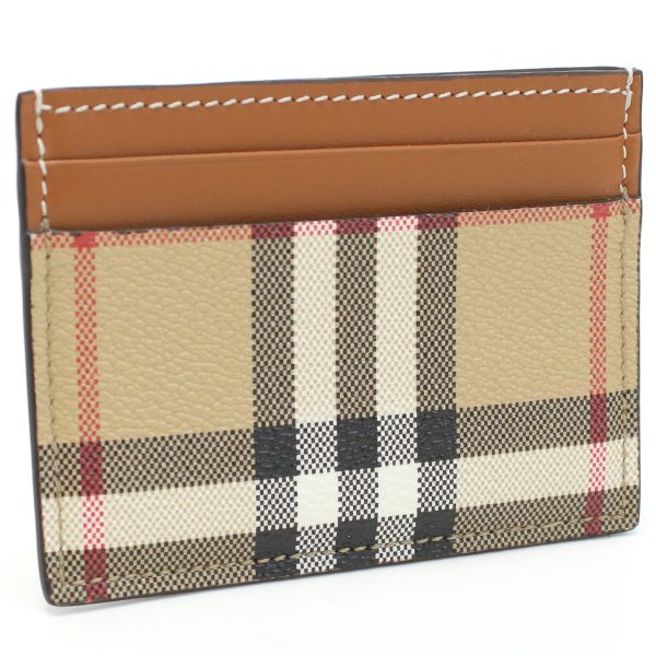 bur8070418011 1 BURBERRY Card Case Leather Beige