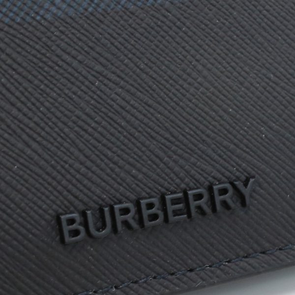 bur8074692011 2 Burberry Bi Fold Wallet Leather Navy