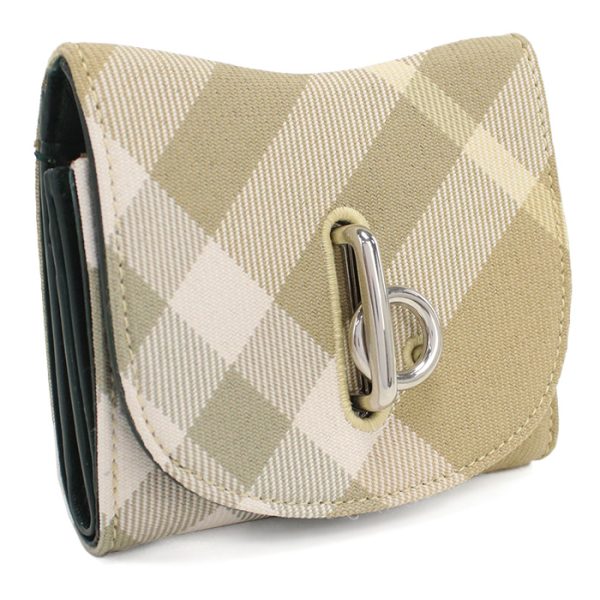 bur8081783011 1 BURBERRY Tri Fold Wallet Leather Beige