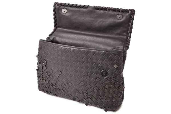 bv 19 004 7 Bottega Veneta Olympia Medium Chain Bag Dark Gray