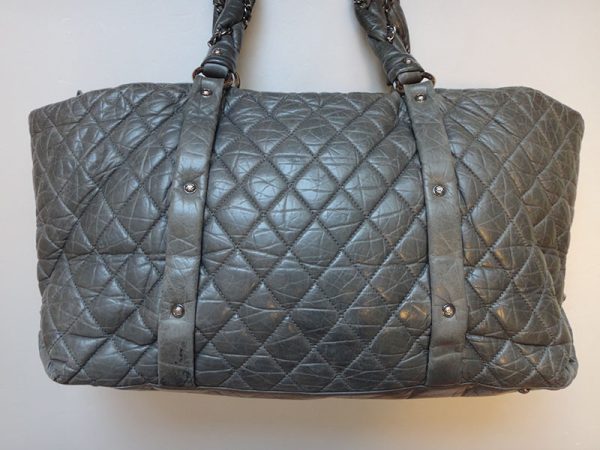 c1002363 2 Chanel Shoulder Bag Tote Travel Leather Gray