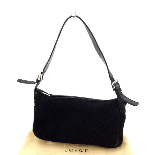 c2032 Loewe One Shoulder Bag Shearling Black