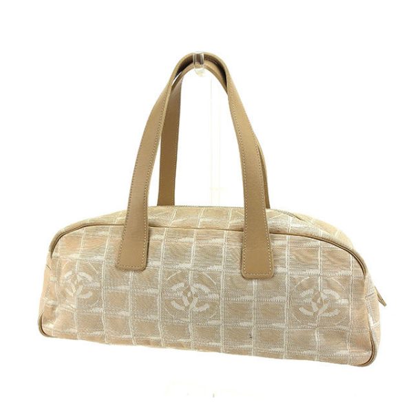 c2107 Chanel Mini Boston Bag Nylon Beige