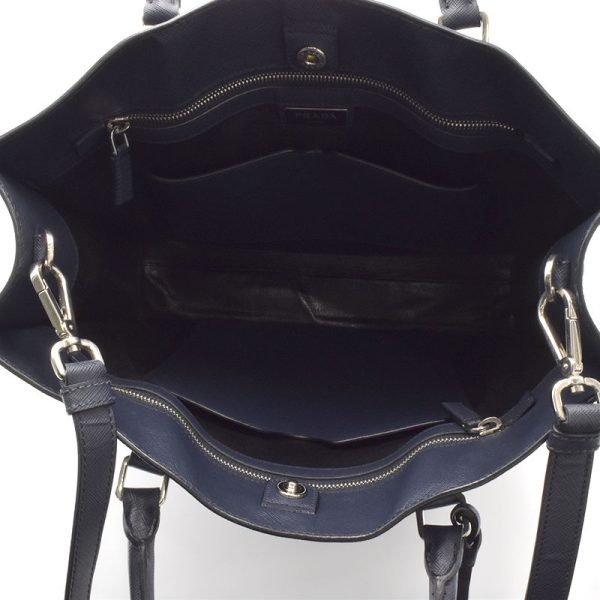 c241100037597 4 Prada Tote Bag Saffiano Leather Navy