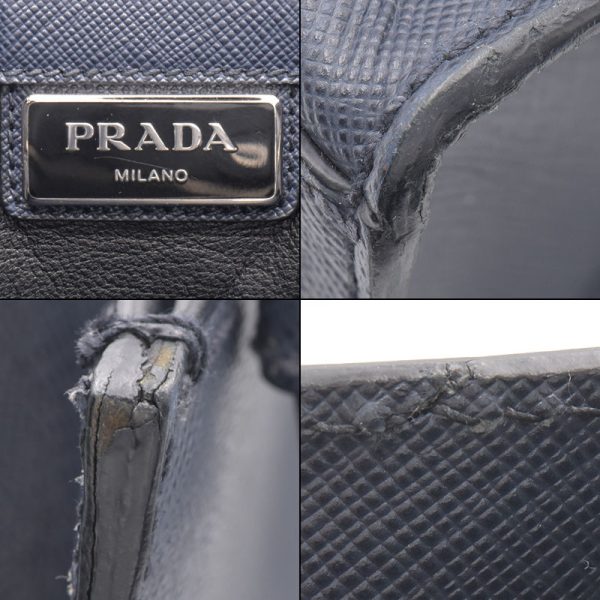 c241100037597 5 Prada Tote Bag Saffiano Leather Navy