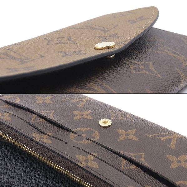 c241100049960 6 Louis Vuitton Emily Reverse Flap Long Wallet Brown