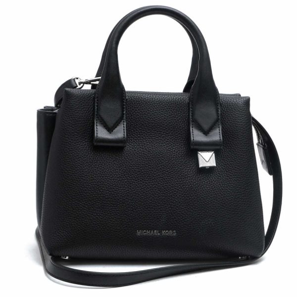 c5898 1 Michael Kors Rollins Small Satchel Pebbled Leather 2Way Shoulder Bag