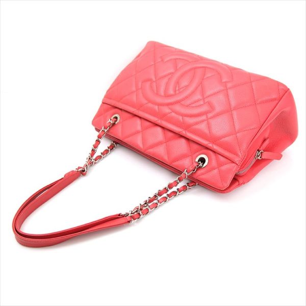 c81 5180 004 Chanel Pink Here Mark Caviar Skin Shoulder Bag Pink