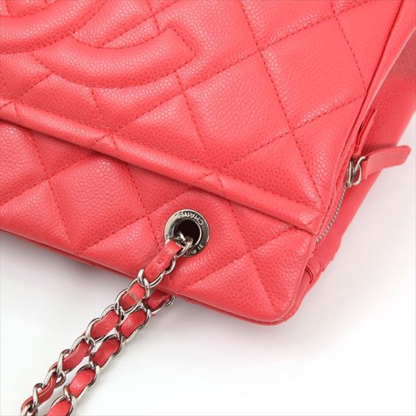 c81 5180 005 Chanel Pink Here Mark Caviar Skin Shoulder Bag Pink