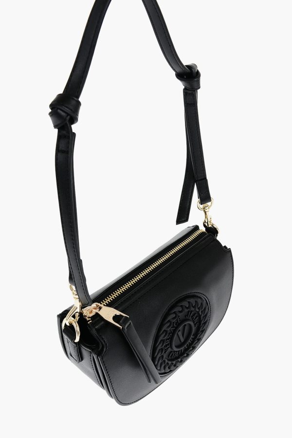 c95f03cc76f8c40 dk 4 Versace Jeans Couture Faux Leather Crossbody Bag Black