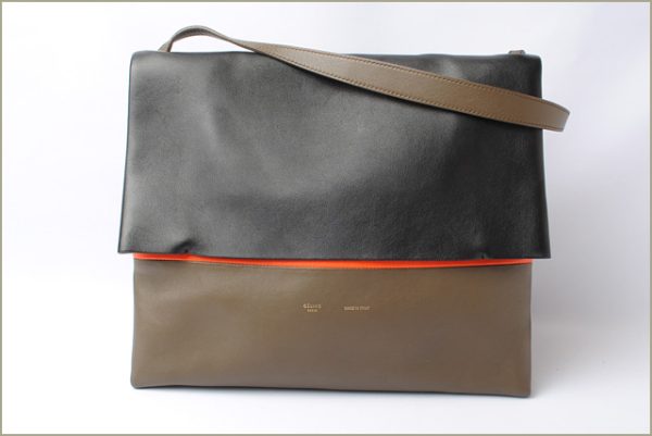 ce 17 022 2 Celine Shoulder Bag Clutch Bag All Soft Black Orange Khaki