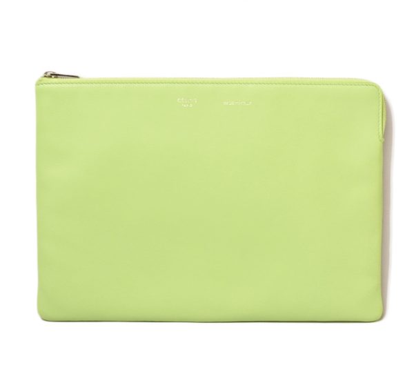 ce 19 003 1 Celine Clutch Pouch iPad Case Light Green