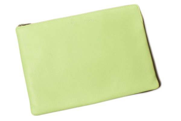 ce 19 003 2 Celine Clutch Pouch iPad Case Light Green