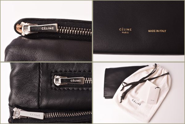 ce 19 020 8 Celine Shoulder Bag Clutch Bag Soft Trio Black Lambskin