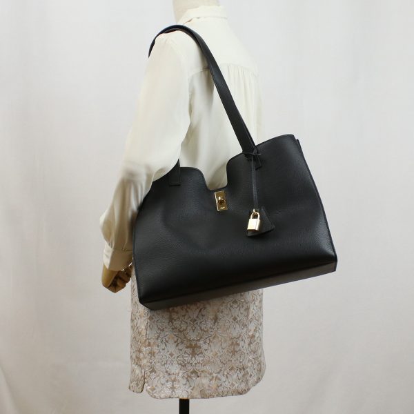 cel11258031 b Celine Black Hippo Saise Tote Bag