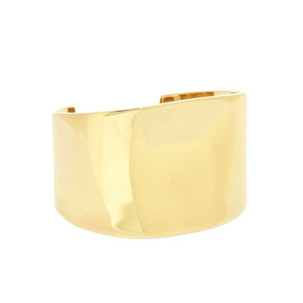 celn 46s766bra35or Celine Brass Bangle Bracelet Accessory Curved Cuff Gold