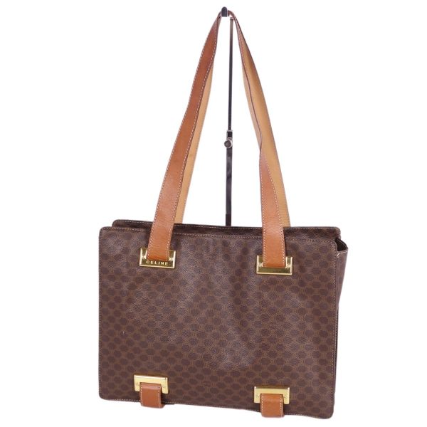 cf03mb rm05f09137 1 Vintage Celine Tote Bag Triomphe Macadam Brown