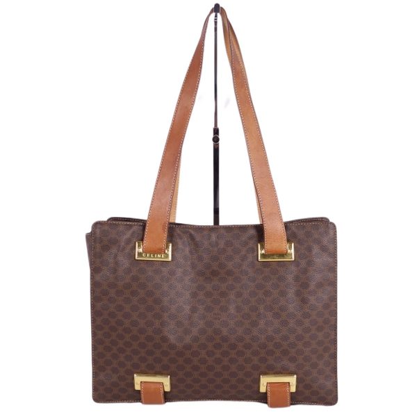 cf03mb rm05f09137 3 Vintage Celine Tote Bag Triomphe Macadam Brown