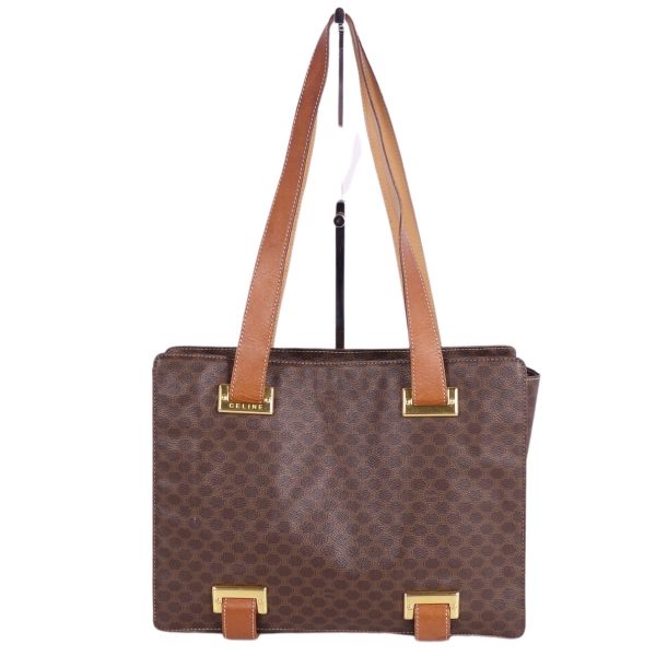 cf03mb rm05f09137 4 Vintage Celine Tote Bag Triomphe Macadam Brown