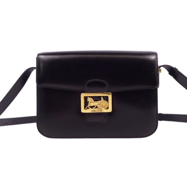 cf06ol rm05f10628 4 Celine bag shoulder carriage calf leather black