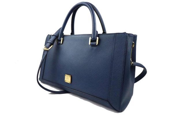 ci110c bh13836 1 MCM Leather 2WAY Bag Blue