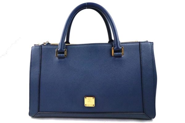 ci110c bh13836 3 MCM Leather 2WAY Bag Blue