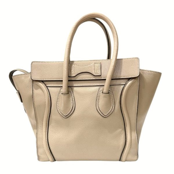 compass1668678682 Celine Luggage Micro Leather Greige Handbag