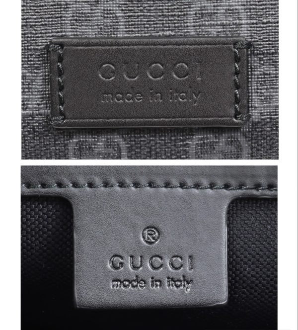 compass1684219759 Gucci GG Supreme Belt Bag Canvas Black Gray