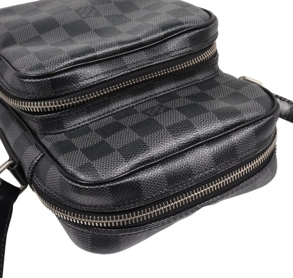 compass1688897054 Louis Vuitton Rem Shoulder Bag Damier Graphite Canvas Black