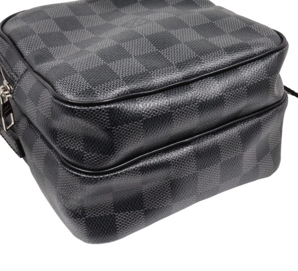 compass1688897062 Louis Vuitton Rem Shoulder Bag Damier Graphite Canvas Black